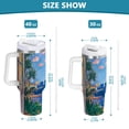 thumbnail image 6 of Yayeee 30oz Double-Wall Insulated Stainless Steel Tumbler with Handle Bottle, Sea Window, 6 of 8