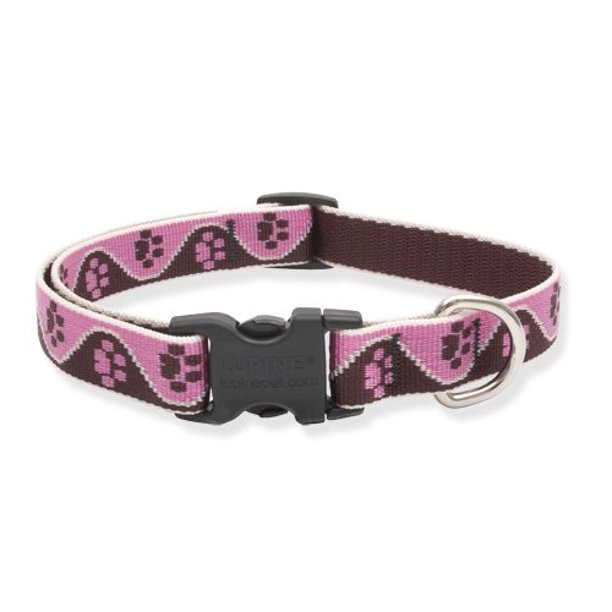 Lupine Collars and Leads 54301 3/4" x 9"14" Adjustable Tickled Pink