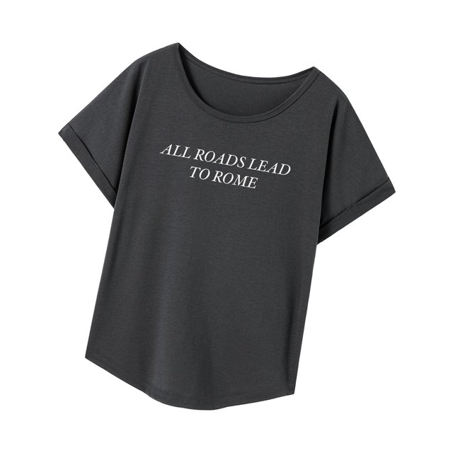 Camiseta de mujer transpirable recuerdo suave verano Tops camiseta básica cuello redondo SG