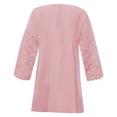 thumbnail image 3 of Women Blouses Women V Neck Pack Ladies Light Weight T Shirts Fuzzy Button up Womens Tunics with Buttons Tropical Shirt plus Size Lightweight Base Layer Loft Tops Womens Shirts Sleeves Pajama Pink 5XL, 3 of 5
