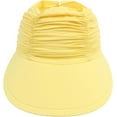 thumbnail image 5 of BLSCODE Women's Sun Visor Hat Wide Brim Summer UPF 50+ UV Protection Visor Hat Adjustable Beach Sport Visor Cap Yellow, 5 of 6