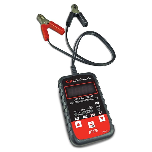 Schumacher BT-175 12V Digital Battery Tester Load Tester and Voltmeter - For Use with Motorcycle ATV Boat Car SUV Truck RV and Classic Car batteries - Works with Foreign and Domestic Autos