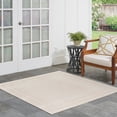 thumbnail image 2 of Nourison  Sandy Indoor / Outdoor Solid Area Rug Ivory/Gold 7' Square 8' Square Blue Square, 2 of 5