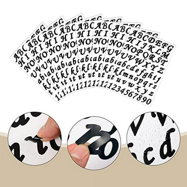 8 Sheets Letter Stickers Vinyl Sticker Letters Self Adhesive