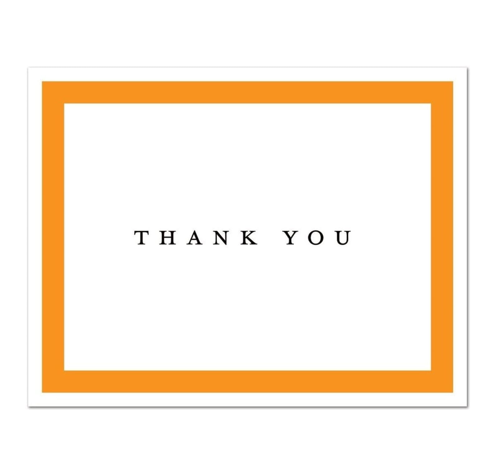 50 Simple Border Thank You Cards (Orange)