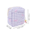 thumbnail image 2 of Unique Bargains 1 Pc Bow Knot Makeup Bag for Business Travel Purple Cotton, 2 of 5