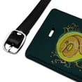 thumbnail image 2 of Electric Eel In Light bulb With Electricity Rectangle Leather Luggage Card Suitcase Carry-On ID Tag, 2 of 5
