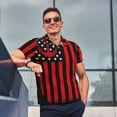 thumbnail image 4 of Balery Nautical American Flag Camisa Polo de Hombre con Estampado, de Manga Corta y Tejido Medio, Camisa Tipo Golf Polo-X-Large, 4 of 6