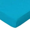SheetWorld Fitted 100% Cotton Percale Play Yard Sheet Fits BabyBjorn Travel Crib Light 24 x 42, Turquoise Woven