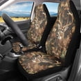 thumbnail image 2 of Garronmavis Hunting Forest Deer Car Front Seat Covers Automobile Seat Cover Sets 2 Pack Breathable Seats Protectors Universal fit for Most of SUV,Sedan,Trucks, 2 of 7