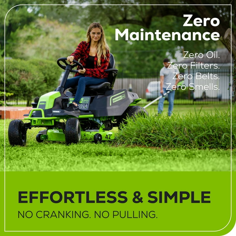 Greenworks electric riding lawn mower new arrivals