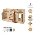 thumbnail image 2 of Ariel Hepburn 60 Inch Double Sink Base Cabinet In Oak, 2 of 10