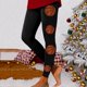 thumbnail image 2 of Gibobby Leggins Termicos Mujer Leggings para mujer, cómodos entrenamiento, leggings con estampado navideño, pantalones de bloque de color, leggings elásticos (Negro, XL), 2 of 5