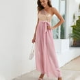 thumbnail image 4 of Women's Elegant One Shoulder Dresses Casual Loose Dress Sleeveless Sequin Dress Empire Waist Party Maxi Dresses Gown, 4 of 5