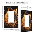 thumbnail image 5 of Zufioo Gold Flame Pattern Wolf Print Switch Wall Plate, Dustproof and Heat-resistant Decorative Wall Switch Cover, Suitable for Residential and Commercial Areas-Mid-size, 5 of 8