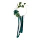 thumbnail image 2 of Corona de flores artificiales decorativa de moda con cinta artesanal para colgar en la puerta principal. Verde, 2 of 9