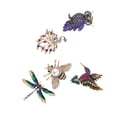 thumbnail image 1 of Minnieouse 5 uds conjunto de broches para mujer búho abeja libélula pavo real colibrí broche de cristal colorido broche de cristal para decoración de Ropa, zapatos y accesorios Miscelánea Minnieouse AP005558-00, 1 of 6