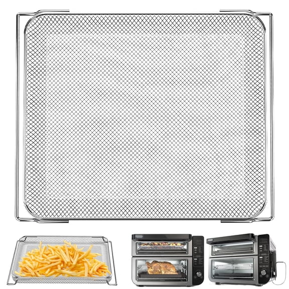 GWY Stainless Steel Oven Basket for Ninja DCT401/DCT451 Toaster Oven 12 in 1, 13"×12.6" Accessories Dehydrator Grill Rack, Silver, 1 Pack