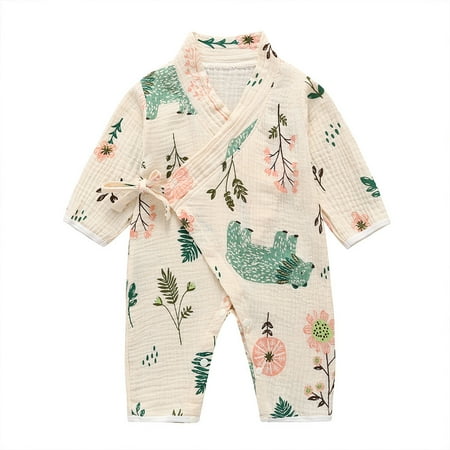 

Binmer Newborn Infant Baby Boy Girls Cartoon Yarn Robe Kimono Romper Jumpsuit Sleepwear