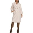 thumbnail image 2 of Abrigo de invierno INSPIRE CHIC para mujer con solapa de muesca, abrigo largo de doble botonadura, 2 of 5