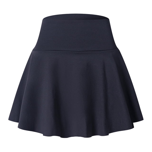 Falda de tenis 2 en 1 con pantalones cortos para mujer: falda pantalón deportiva de nailon y spandex transpirable con cintura elástica para correr y hacer ejercicio