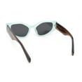 thumbnail image 4 of Womens Mod Squared Cat Eye Plastic Chic Fashion Retro Sunglasses Blue Brown - Black, 4 of 4