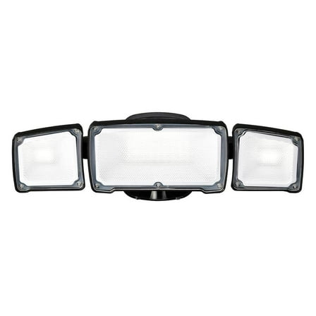 40-Watt 3800 Lumens Black Dusk to Dawn Control 3 Head Outdoor LED Security Flood Light (1-Pack)