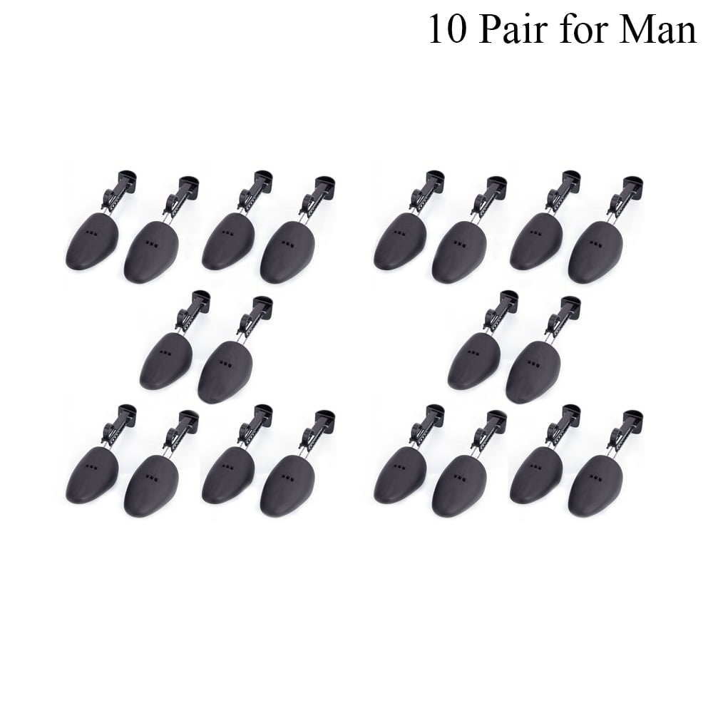 10 pair of Men Practical Black Plastic Shoe Tree Shoe Stretcher