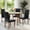 Medium Brown, variant on 5 Piece Dining Table Set, 4 Classic Style Solid Wood Falabella Upholstered Chairs with Round Dining Table, Kitchen Room Set, Espresso Color