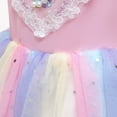 thumbnail image 4 of Snow and Ice Mystery Summer Girl Dress Thin Knit Kirin Kids dress Arco iris vestido de princesa, 4 of 4
