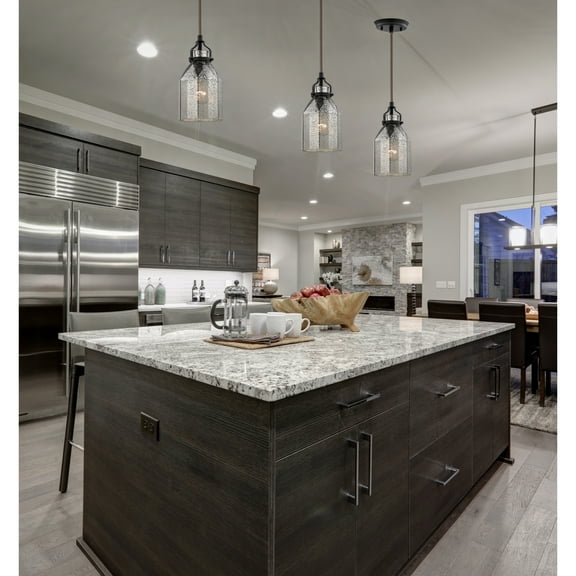 Atlas Lighting and Home 1-Light Bottle Silhouette Hanging Mini Ceiling Pendant Light - 10" - Oil