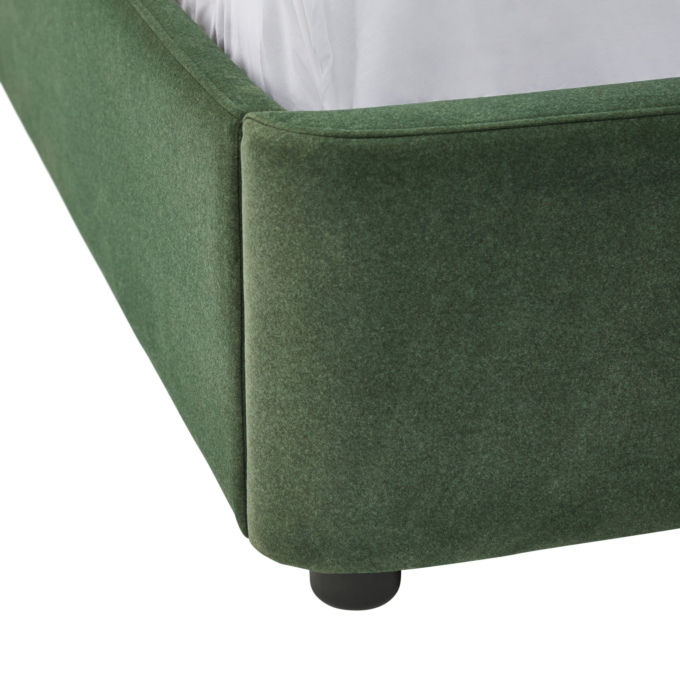Better Homes & Gardens Juliet Queen Platform Bed, Olive Mohair