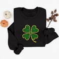 thumbnail image 4 of Chandail Graphique Trèfle de la Saint-Patrick pour Femmes 2026 Tendance à Manches Longues Col Rond Chandail Femmes chandail, 4 of 6