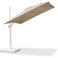 thumbnail image 5 of PURPLE LEAF 8 FT Patio Umbrella With Base White Cantilever Umbrella Square Outdoor Offset Umbrella Windproof with 360° Rotation for Garden Deck Pool, Beige, 5 of 13