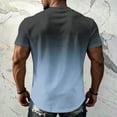 thumbnail image 5 of OIOLOYJM T-Shirts For Men Gradient Crew Neck Short Sleeve Summer Casual Tees Tops Loose Fit Breathable Basic Athletic T Shirt Cyan L, 5 of 5