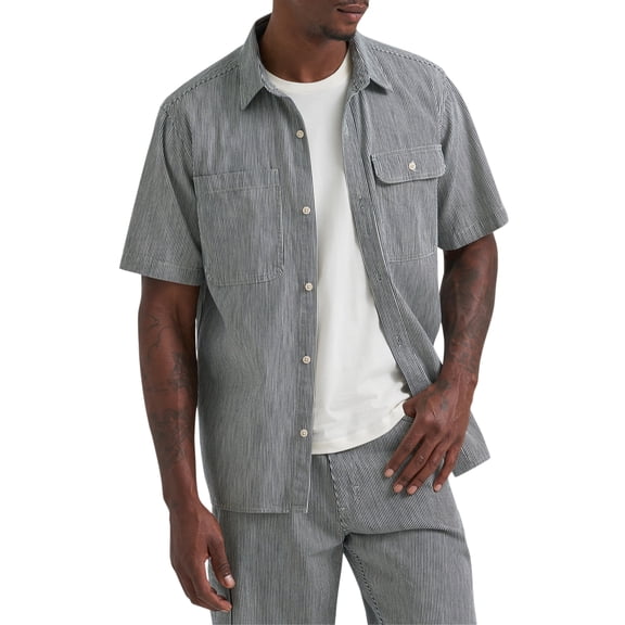 Wrangler® Men's Utility Streetwear Short Sleeve Shirt, Sizes S-3XL
