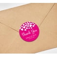 thumbnail image 3 of Darling Souvenir Round 45 Pieces Hearts Thank You Stickers Wedding Personalized Bride Groom Names And Date Envelope Seals-Fushia Pink, 3 of 4