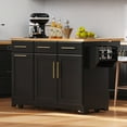 thumbnail image 4 of Noble House 59.3" Kitchen Island with Drop Leaf,White, 4 of 12