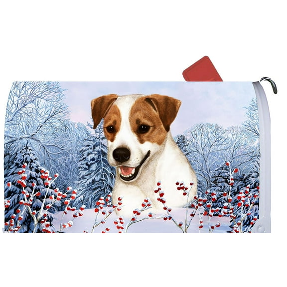 Jack Russell - Best of Breed Dog Breed Winter Berries Mail Box Cover