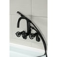 thumbnail image 2 of Kingston Brass AE8450RX Belknap Wall Mount Clawfoot Tub Faucet, Matte Black, 2 of 7