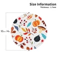 thumbnail image 3 of Disketp Autumn Pumpkins Fall Leaves Funny Coasters,4 Pcs Leather Coasters With Holder, Perfect Housewarming Hostess Gifts,Protect Furniture From Water Marks Scratch, 3 of 9