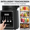 thumbnail image 5 of Blender for Kitchen, 55oz Countertop Blender 1200W Peak Power with Ice Crush & Smoothie Functions, Self-Cleaning Food Processor, Stainless Steel Blades, Black, 5 of 9