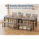 thumbnail image 5 of Yeshouse Juego de mesa y sillas de cocina rústico para 4 personas, mesa de 120 cm con banco, sillas, estante de almacenamiento y estructura de metal, ideal para comedor y apartamento, 5 of 9