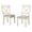 Antique White, variant on Roundhill Prato Two-Tone Wood Cross Back Upholstered Dinning Chairs, Set of 2