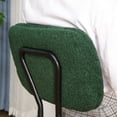 thumbnail image 2 of JJS Low Back Velvet Fabric Home Office Computer Chair with Armrest in Green, 2 of 8