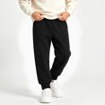 thumbnail image 2 of HAOTAGS Kids Jogger Sweatpants (4-16 Years) Elastic Waist Casual Cotton Trousers With Side Pockets Black Size 13, 2 of 7