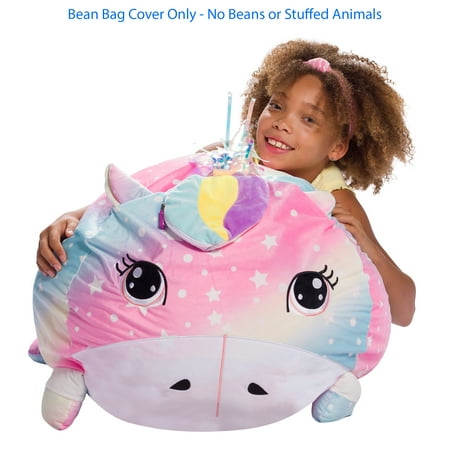 UPC: 0810073460348 | Posh Creations Animal Bean Bag Stuffable Cover Soft Cover Kids 2 ft Tie Dye Party Unicorn