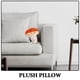 thumbnail image 5 of FELTECHELECTR almohada creativa 3D de 20 cm con forma de shiitake, extraíble y lavable, con peluches (naranja y blanco)., 5 of 6