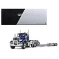 thumbnail image 2 of Peterbilt 367 with Tri Axle Lowboy Trailer Blue and Silver 1/34 Diecast Model by First Gear, 2 of 2