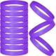 thumbnail image 1 of 12 pulseras de silicona moradas, pulseras de goma, pulseras deportivas en blanco, pulseras elásticas de silicona de color liso y liso., 1 of 9